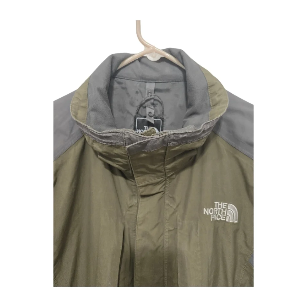 The North Face HyVent Waterproof Windbreaker Jacket Men Sz Large Army Green Gray